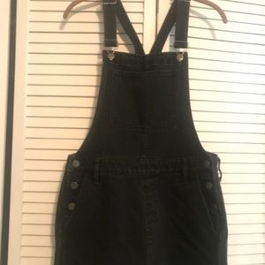 Madewell black denim overalls